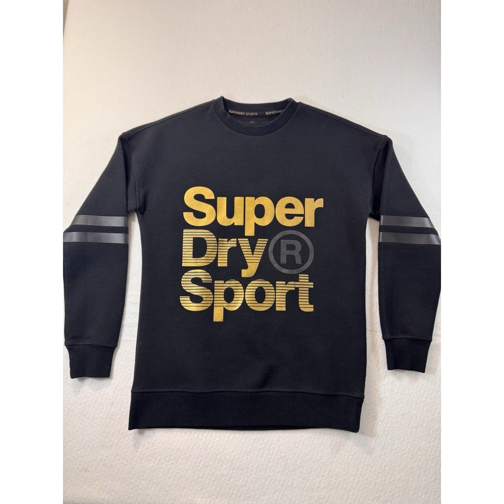 Superdry Sport Gold Sweatshirt "01" On Back Crewneck Size XS Outdoor Casual NWOT